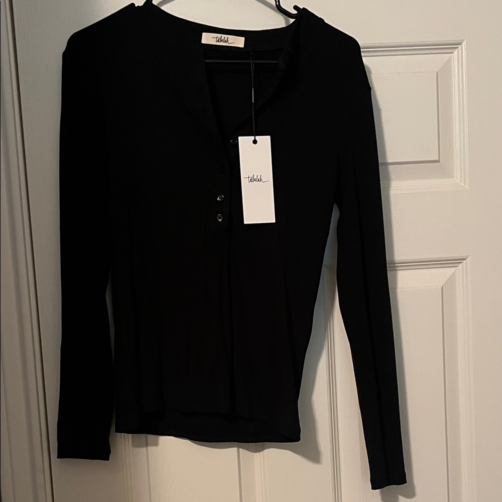 TALULAH Women's Elegant Black Long Sleeve Blouse